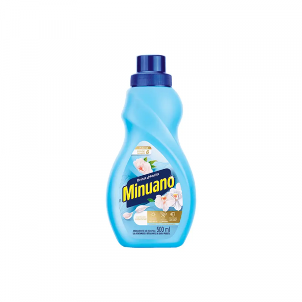 Amaciante de Roupa Clássico Azul Brisa 500ml Minuano